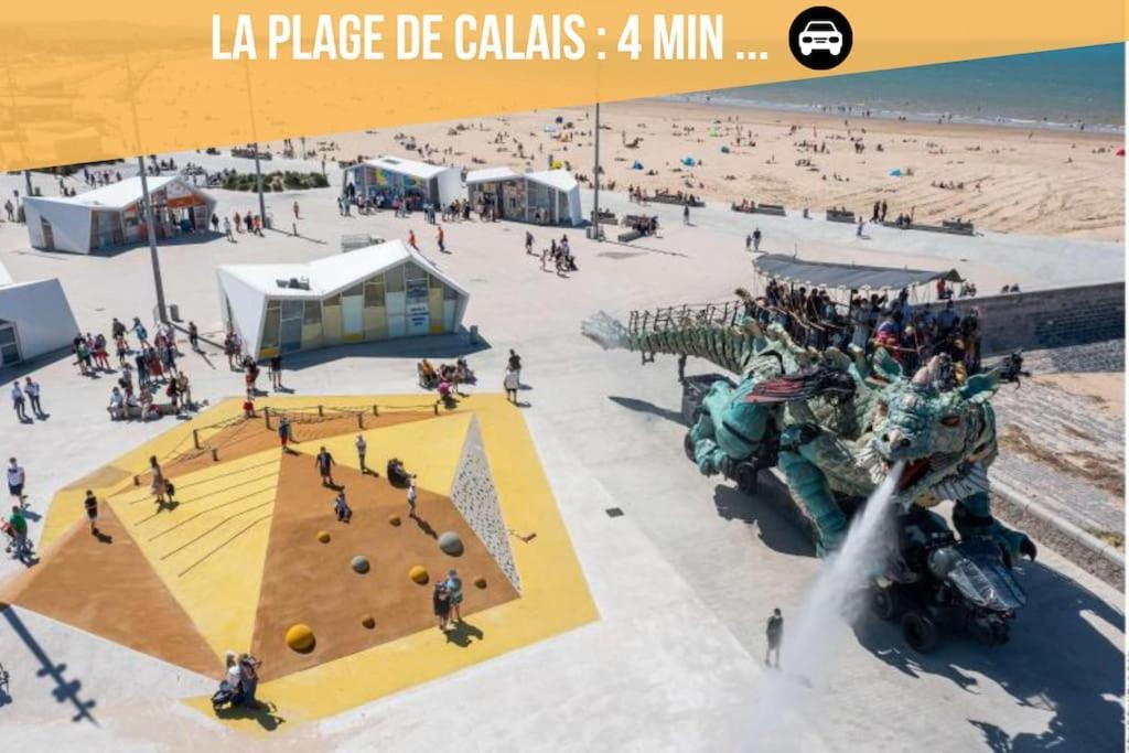 Le Clemenceau Appart-Calais Nord-Balcon-Plage 外观 照片